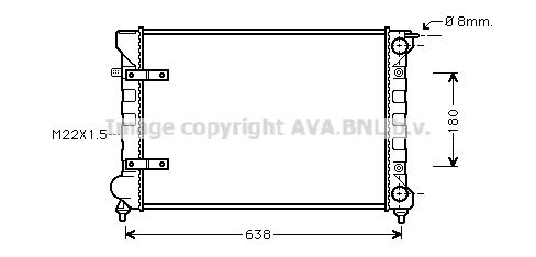 AVA QUALITY COOLING Radiators, Motora dzesēšanas sistēma VW2048